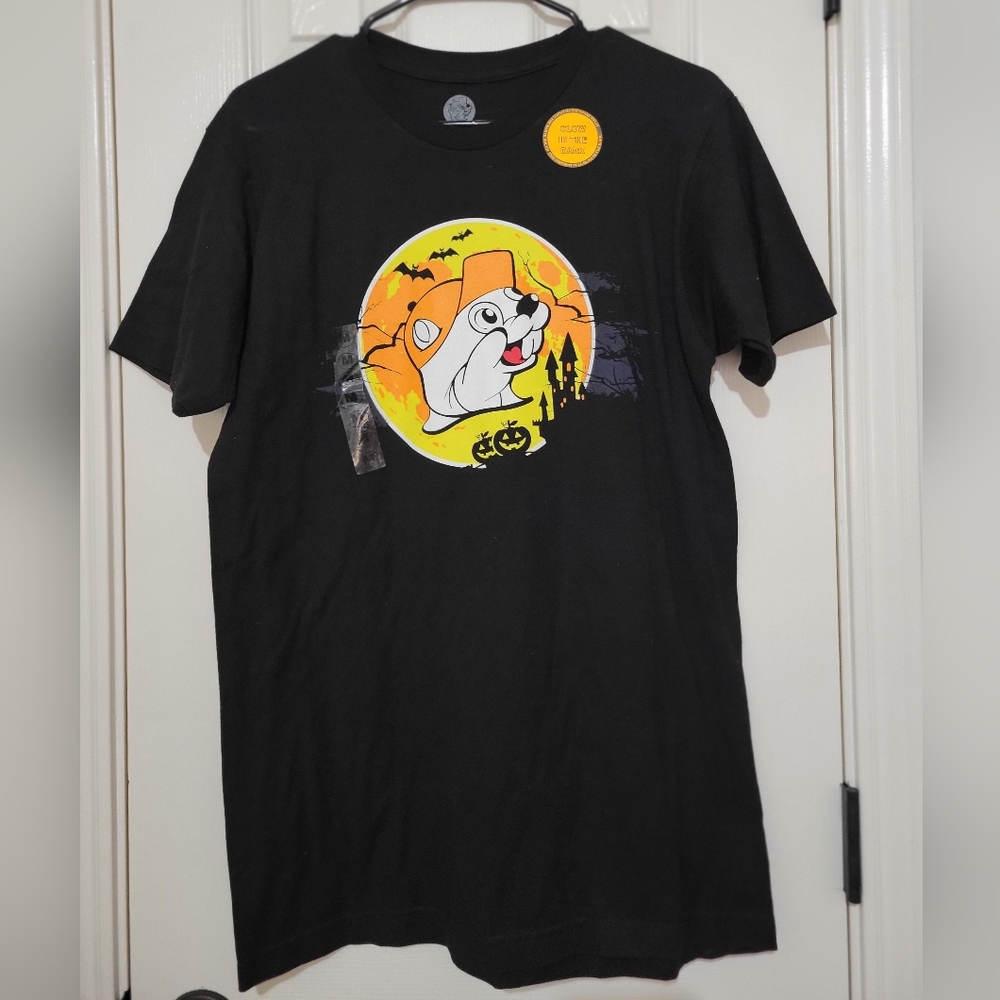 Buc-ee's Halloween Shirt "Let's Boo This!" Glow In The Dark. Size Medium